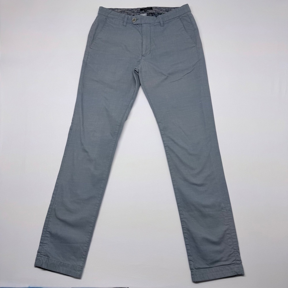 Ted Baker London Mens Chinos Pants Slim Fit Gray Size 30R Cotton Elastane